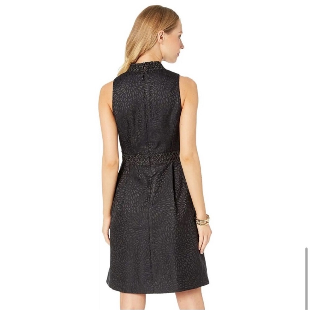 NWT Lilly Pulitzer Franci Dress in Onyx Lagoon Jacquard Size 8 - Picture 4 of 12
